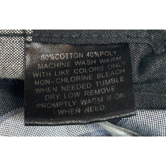 Red Ape Shirt Mens 2XL Black Gray Plaid Button Up Long Sleeve Pockets Collared - Picture 5 of 6